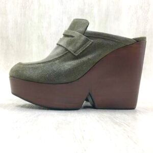 ROBERT CLERGIE Damor army green mule clogs